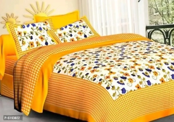 Badavision Branded Cotton Double Bedsheet Pack Of 2