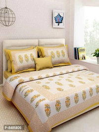 Badavision Branded Cotton Double Bedsheet Pack Of 2
