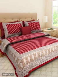 Badavision Branded Cotton Double Bedsheet Pack Of 2