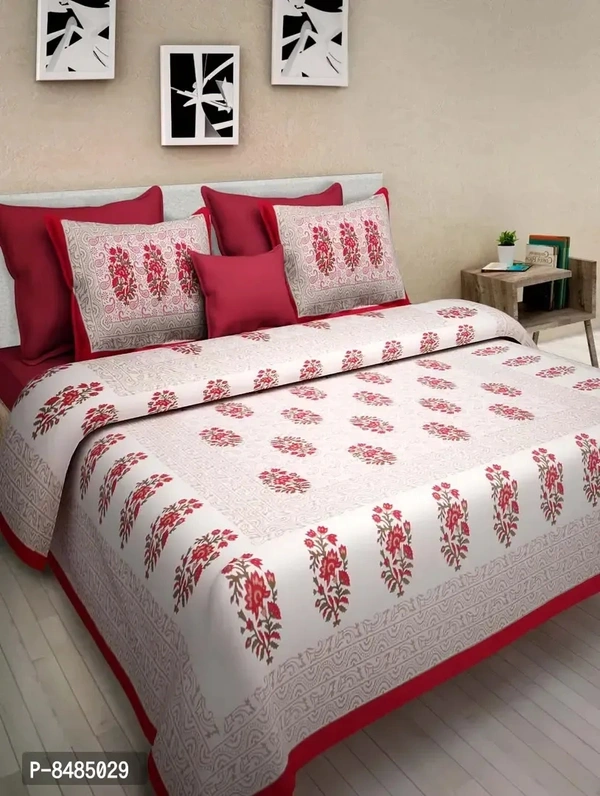 Badavision Branded Cotton Double Bedsheet Pack Of 2