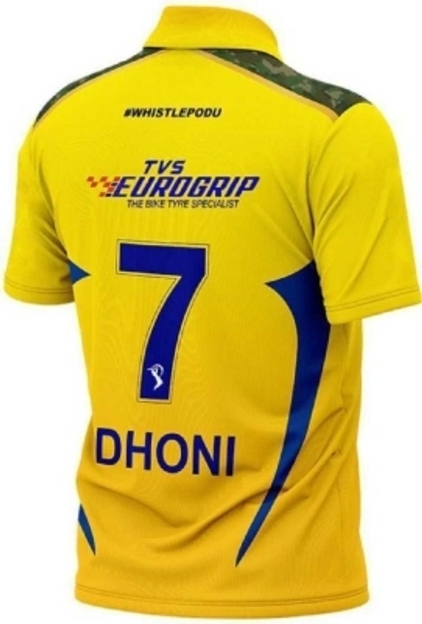 Dhoni 7 Premium Jersey - Yellow, XXL