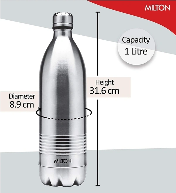 Milton Duo Dlx Bottle 1000 ML - Silver, 1000 ML