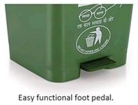 Aristo Pedal Bin 70 Ltr  - Green, 70 Ltr