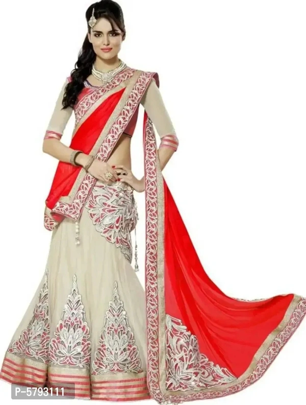Krupa Fashion Net Embrodary Lehenga Choli Color:  Beige Fabric:  Net Type:  Semi Stitched Style:  EmbroideredWaist: 46.0 - 48.0 (in inches)Bust: 44.0 - 40.0 (in inches)Within 6-8 business days However, to find out an actual date of delivery, please enter your pin code.null