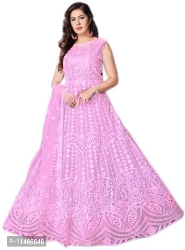 Stylish Fancy Net Anarkali Ethnic Gowns For Women Fabric:  Net Type:  Semi Stitched Design Type:  Indo-western Occasion:  Casual Pack Of:  SingleBust: 36.0 - 44.0 (in inches)Within 6-8 business days However, to find out an actual date of delivery, please enter your pin code.Stylish Fancy Net Anarkali Ethnic Gowns For Women