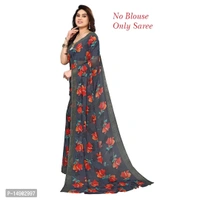Georgette Grey Colour Printed Saree Without Blouse Piece Fabric:  Georgette Type:  Saree with Blouse piece Style:  PrintedSaree Length: 5.3 (in metres)Blouse Length: 0.8 (in metres)Within 6-8 business days However, to find out an actual date of delivery, please enter your pin code.null