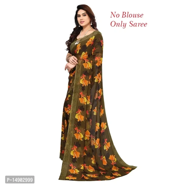 Georgette Yellow Colour Printed Saree Without Blouse Piece Fabric:  Georgette Type:  Saree with Blouse piece Style:  PrintedSaree Length: 5.3 (in metres)Blouse Length: 0.8 (in metres)Within 6-8 business days However, to find out an actual date of delivery, please enter your pin code.null