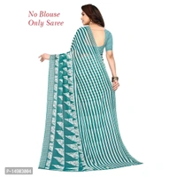 Georgette Green Colour Printed Saree Without Blouse Piece Fabric:  Georgette Type:  Saree with Blouse piece Style:  PrintedSaree Length: 5.3 (in metres)Blouse Length: 0.8 (in metres)Within 6-8 business days However, to find out an actual date of delivery, please enter your pin code.null