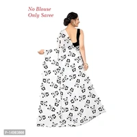 Georgette White Colour Printed Saree Without Blouse Piece Fabric:  Georgette Type:  Saree with Blouse piece Style:  PrintedSaree Length: 5.3 (in metres)Blouse Length: 0.8 (in metres)Within 6-8 business days However, to find out an actual date of delivery, please enter your pin code.null
