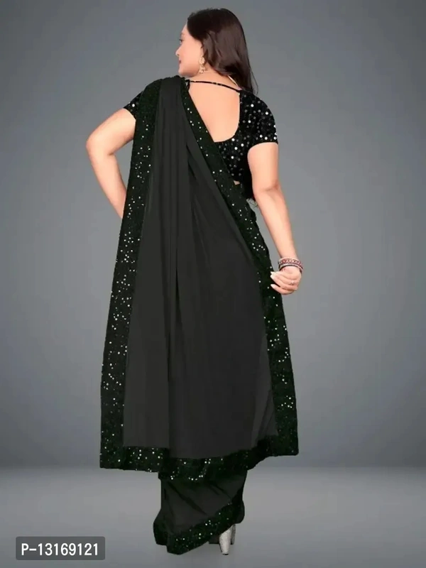 Georgette Sequin Lace Border Sarees with Sequin Blouse Piece Fabric:  Georgette Type:  Saree with Blouse piece Style:  Lace Work Design Type:  PartywearSaree Length: 5.25 (in metres)Blouse Length: 0.75 (in metres)Within 6-8 business days However, to find out an actual date of delivery, please enter your pin code.Georgette Sequin Lace Border Sarees with Sequin Blouse Piece - Black