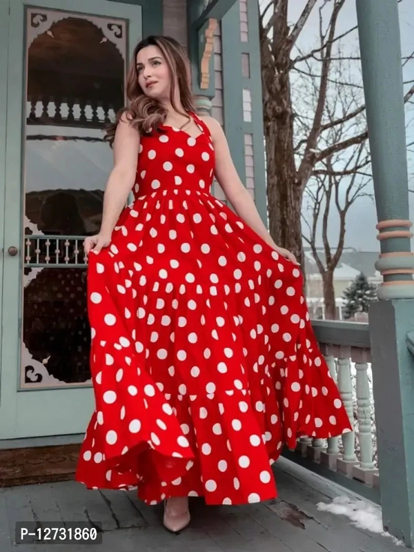 New Stylish Women DressesSize: SMLXL Color:  Red Fabric:  CrepeWithin 6-8 business days However, to find out an actual date of delivery, please enter your pin code.null - M