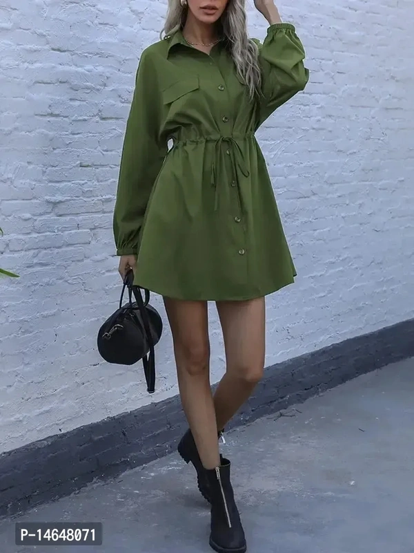 Stylish Fancy Crepe Solid Long Shirts Dresses For WomenSize: SMLXL Fabric:  Crepe Style:  SolidWithin 6-8 business days However, to find out an actual date of delivery, please enter your pin code.Stylish Fancy Crepe Solid Long Shirts Dresses For Women - S