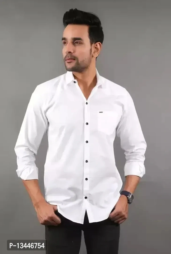 White Shirt  Formal Shirts For MenSize: MLXL Color:  White Fabric:  Cotton Blend Type:  Long Sleeve Style:  Solid Design Type:  Slim FitWithin 6-8 business days However, to find out an actual date of delivery, please enter your pin code.Looking for a classic men's shirt that offers both style and comfort? Look no further than our high-quality cotton button-down shirt. With its time - M