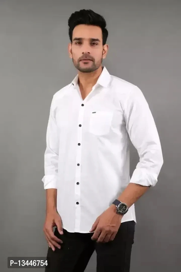 White Shirt  Formal Shirts For MenSize: MLXL Color:  White Fabric:  Cotton Blend Type:  Long Sleeve Style:  Solid Design Type:  Slim FitWithin 6-8 business days However, to find out an actual date of delivery, please enter your pin code.Looking for a classic men's shirt that offers both style and comfort? Look no further than our high-quality cotton button-down shirt. With its time - M