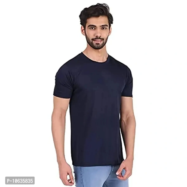 Spotean Mens Tshirt | Regular Fit Polyester T-Shirt for Men | Comfortable Soft and Well Crafted Classic Half Sleeve Tshirts | Casual Mens Tshirt in Dark Blue Color - SmallSize: SL Color:  Blue Fabric:  Polyester Type:  t-shirts Style:  Western Design Type:  WesternWithin 6-8 business days However, to find out an actual date of delivery, please enter your pin code.• Spotean Mens T-S - S