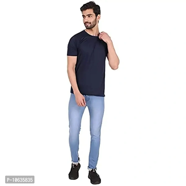 Spotean Mens Tshirt | Regular Fit Polyester T-Shirt for Men | Comfortable Soft and Well Crafted Classic Half Sleeve Tshirts | Casual Mens Tshirt in Dark Blue Color - SmallSize: SL Color:  Blue Fabric:  Polyester Type:  t-shirts Style:  Western Design Type:  WesternWithin 6-8 business days However, to find out an actual date of delivery, please enter your pin code.• Spotean Mens T-S - S