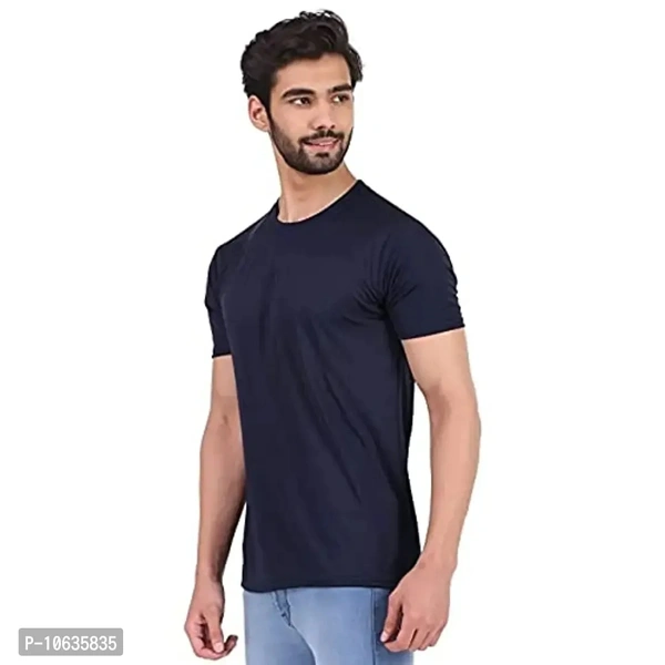 Spotean Mens Tshirt | Regular Fit Polyester T-Shirt for Men | Comfortable Soft and Well Crafted Classic Half Sleeve Tshirts | Casual Mens Tshirt in Dark Blue Color - SmallSize: SL Color:  Blue Fabric:  Polyester Type:  t-shirts Style:  Western Design Type:  WesternWithin 6-8 business days However, to find out an actual date of delivery, please enter your pin code.• Spotean Mens T-S - S