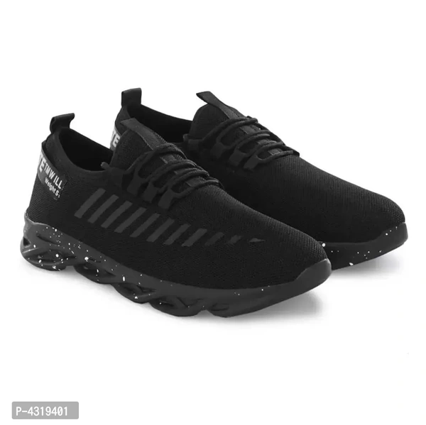Elegant Black Mesh Solid Sports Shoes For MenSize: UK6UK7UK10 Color:  Black Type:  Sports Shoes Style:  Solid Design Type:  Running Shoes Material:  MeshWithin 6-8 business days However, to find out an actual date of delivery, please enter your pin code.Elegant Black Mesh Solid Sports Shoes For Men - UK7