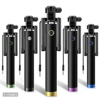 icall Selfie Sticks with Aux Wire for All Smart Phones Cable Selfie Stick Color:  Multicoloured Supported Interface:  Cable Batteries Included:  No Batteries Required:  NoLength: 15.0 (in cm)Within 6-8 business days However, to find out an actual date of delivery, please enter your pin code.Simply plug in the 3.5mm AUX cable and press the shutter for pictures Compact Wired Selfie S
