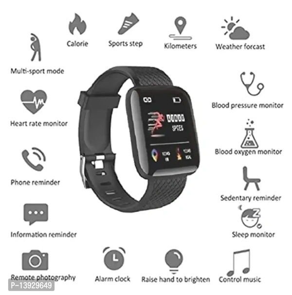Stonx New Generation for You ID116 Touchscreen Android Smart Watch Bluetooth Smartwatch with Heart Rate Sensor and Basic Functionality for All Women, Men, Boys  Girls - BlackWithin 6-8 business days However, to find out an actual date of delivery, please enter your pin code.Smart watch for Android Phones Samsung iPhone?- Compatible with most iOS 8.0 Android 4.4 above smartphones. D