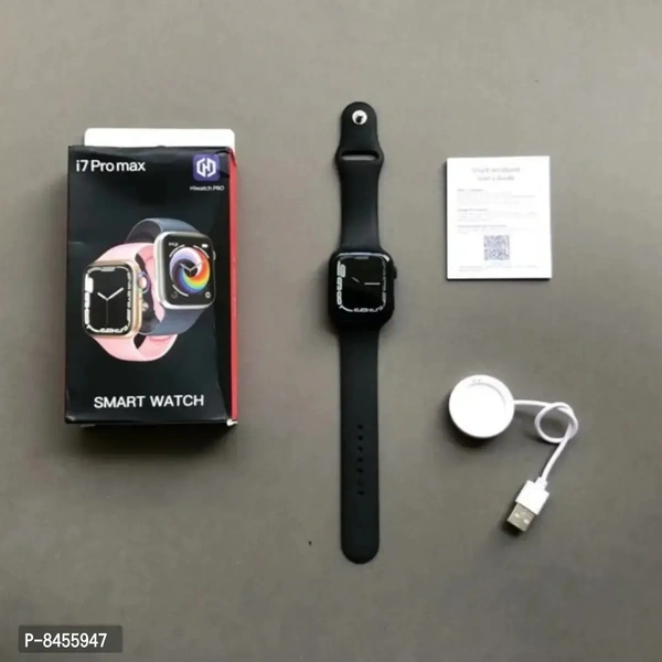 NEW I7 PRO MAX SMART WATCH FOR ANDROID amp; IOS Smartwatch  (Black Strap, 39) Warranty Description:  Manual EntryWithin 6-8 business days However, to find out an actual date of delivery, please enter your pin code.i7 Pro Max Smart Watch Full-touch Screen amp; Exclusive Wallpapers: Easily switch your look from one to another with the latest collection of watch faces, also you can cu