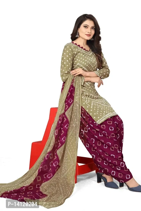 Unstitched Crepe Salwar Suit Material Floral Print, Printed, Geometric Print Color:  Yellow Fabric:  Crepe Type:  Dress Material with Dupatta Style:  Floral PrintTop Length: 2.2 (in metres)Bottom Length: 2.0 (in metres)Dupatta Length: 2.25 (in metres)Within 6-8 business days However, to find out an actual date of delivery, please enter your pin code.Pack Of 2 Unstitched Dress Mater