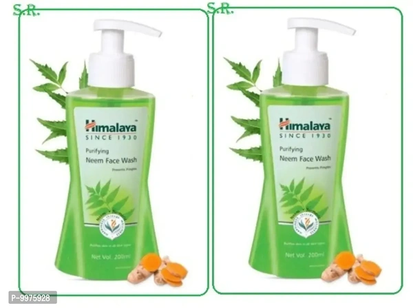 HIMALAYA PURIFYING NEEM FACEWASH 200ML PACK OF 2 Type:  Face Wash Suitable For:  All Skin TypeWithin 6-8 business days However, to find out an actual date of delivery, please enter your pin code.Purifying Neem Face Wash is a soap-free, herbal formula that cleans impurities and helps clear pimples and gives a glowing skin. A natural blend of Neem and Turmeric bring together their an