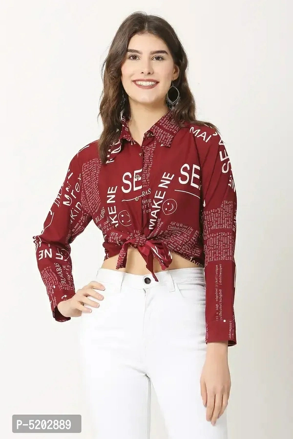Women Cotton Blend Printed Crop TopSize: SMLXL Color:  Maroon Fabric:  Cotton Blend Style:  PrintedWithin 6-8 business days However, to find out an actual date of delivery, please enter your pin code.null - L