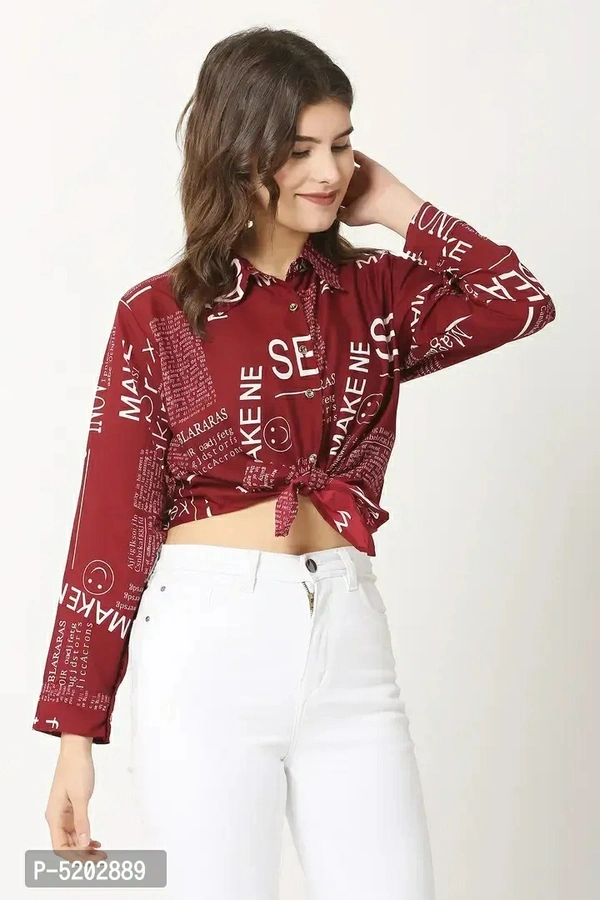Women Cotton Blend Printed Crop TopSize: SMLXL Color:  Maroon Fabric:  Cotton Blend Style:  PrintedWithin 6-8 business days However, to find out an actual date of delivery, please enter your pin code.null - L