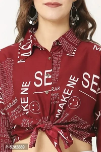 Women Cotton Blend Printed Crop TopSize: SMLXL Color:  Maroon Fabric:  Cotton Blend Style:  PrintedWithin 6-8 business days However, to find out an actual date of delivery, please enter your pin code.null - L