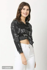 Women Cotton Blend Printed Crop TopSize: SMLXL Color:  Black Fabric:  Cotton Blend Style:  PrintedWithin 6-8 business days However, to find out an actual date of delivery, please enter your pin code.null - XL