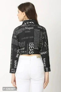 Women Cotton Blend Printed Crop TopSize: SMLXL Color:  Black Fabric:  Cotton Blend Style:  PrintedWithin 6-8 business days However, to find out an actual date of delivery, please enter your pin code.null - XL