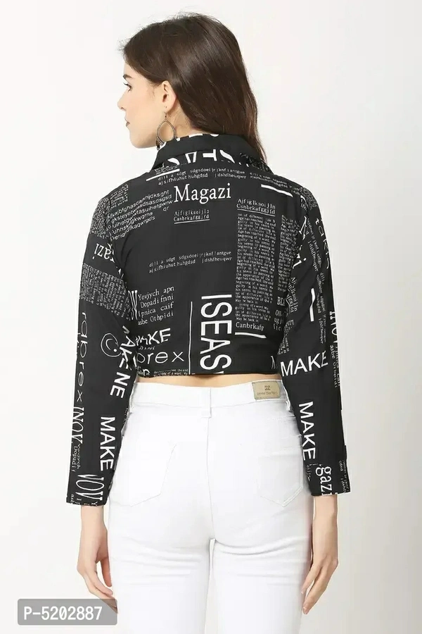 Women Cotton Blend Printed Crop TopSize: SMLXL Color:  Black Fabric:  Cotton Blend Style:  PrintedWithin 6-8 business days However, to find out an actual date of delivery, please enter your pin code.null - XL