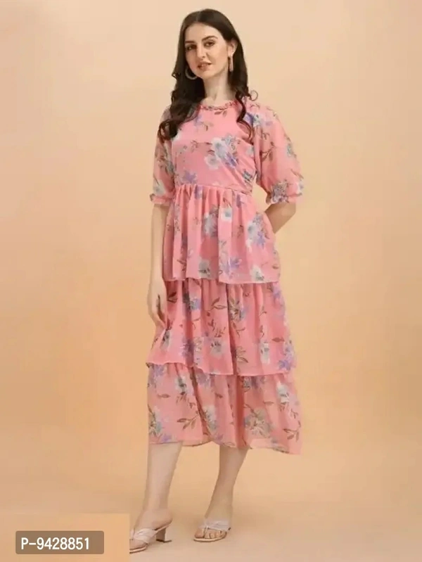Classic Georgette Printed Dresses for WomenSize: MLXL2XL Fabric:  GeorgetteWithin 6-8 business days However, to find out an actual date of delivery, please enter your pin code.Classic Georgette Printed Dresses for Women - M