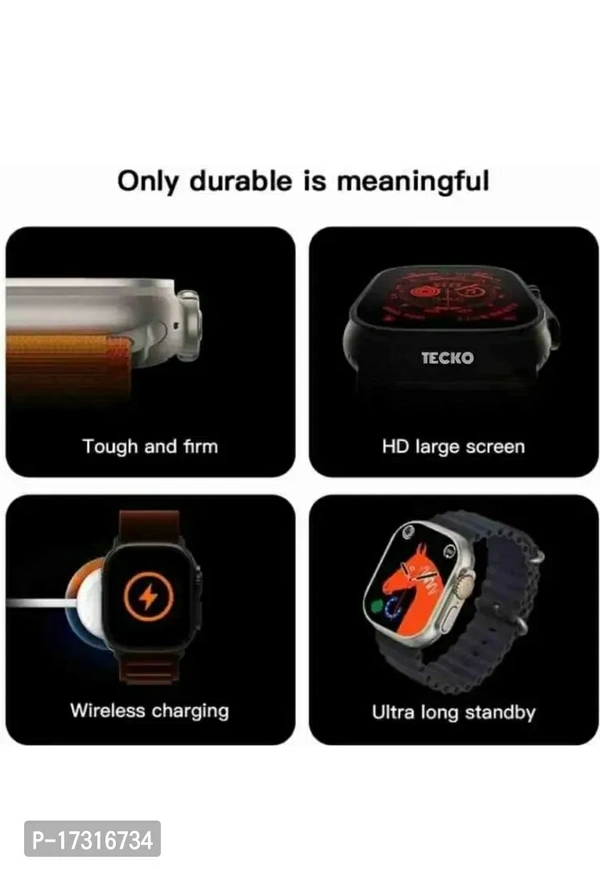S8 Watch Ultra 49mm Latest Bluetooth Calling Series 8 AMOLED High Resolution with All Sports Features  Health Tracker, 5 Days Long Wireless Charging Battery, Bluetooth Unisex Smart Watch (T-900 Ultra Warranty Description:  Manual EntryWeight: 0.5 (in kgs)Within 6-8 business days However, to find out an actual date of delivery, please enter your pin code.Ultra Space Aluminium case w