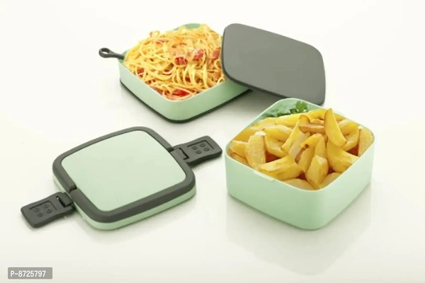 Buy 1 Get 1 FREE Offer, Lunch Box 2 Compartment Tiffin with Handle  Push LockWithin 6-8 business days However, to find out an actual date of delivery, please enter your pin code.Buy 1 Get 1 FREE Offer, Lunch Box For School / Office, 2 Compartment Tiffin with Handle Push Lock, Microwave Safe Food Grade Plastic Material (Color: Multicolor) - MADE IN INDIA
