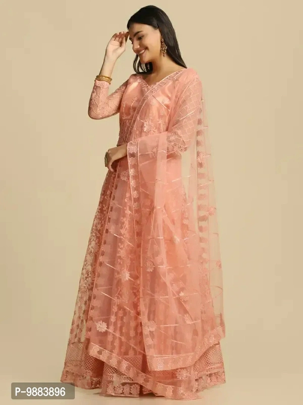 Women  Net Semi Stitched Lehenga Choli Fabric:  Net Type:  Semi StitchedWaist: 32.0 - 40.0 (in inches)Bust: 32.0 - 40.0 (in inches)Within 6-8 business days However, to find out an actual date of delivery, please enter your pin code.null