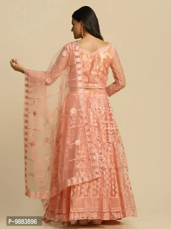 Women  Net Semi Stitched Lehenga Choli Fabric:  Net Type:  Semi StitchedWaist: 32.0 - 40.0 (in inches)Bust: 32.0 - 40.0 (in inches)Within 6-8 business days However, to find out an actual date of delivery, please enter your pin code.null