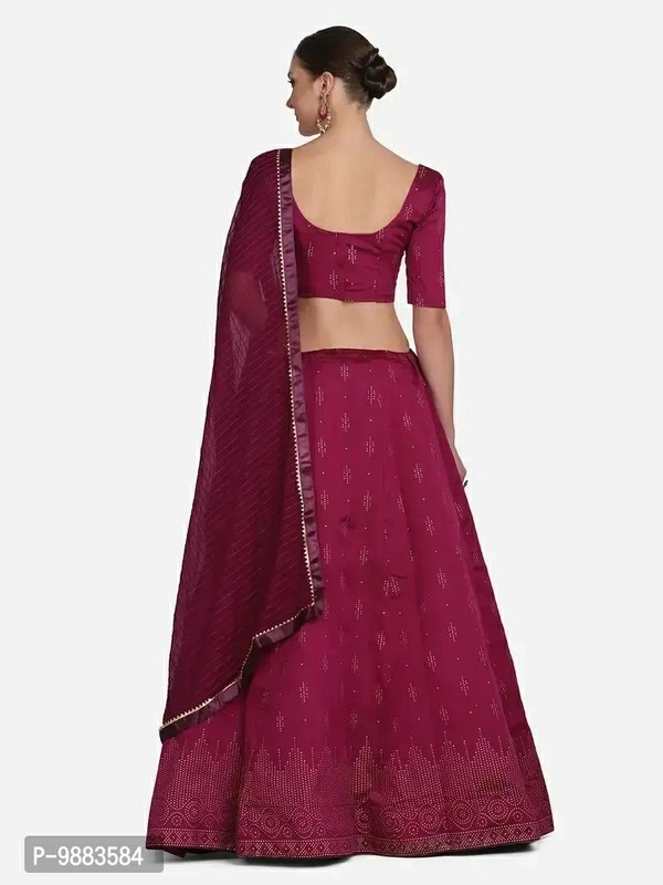Women  Art Silk Semi Stitched Lehenga Choli Fabric:  Art Silk Type:  Semi StitchedWaist: 32.0 - 40.0 (in inches)Bust: 32.0 - 40.0 (in inches)Within 6-8 business days However, to find out an actual date of delivery, please enter your pin code.null