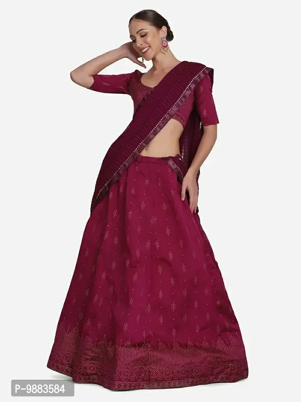 Women  Art Silk Semi Stitched Lehenga Choli Fabric:  Art Silk Type:  Semi StitchedWaist: 32.0 - 40.0 (in inches)Bust: 32.0 - 40.0 (in inches)Within 6-8 business days However, to find out an actual date of delivery, please enter your pin code.null