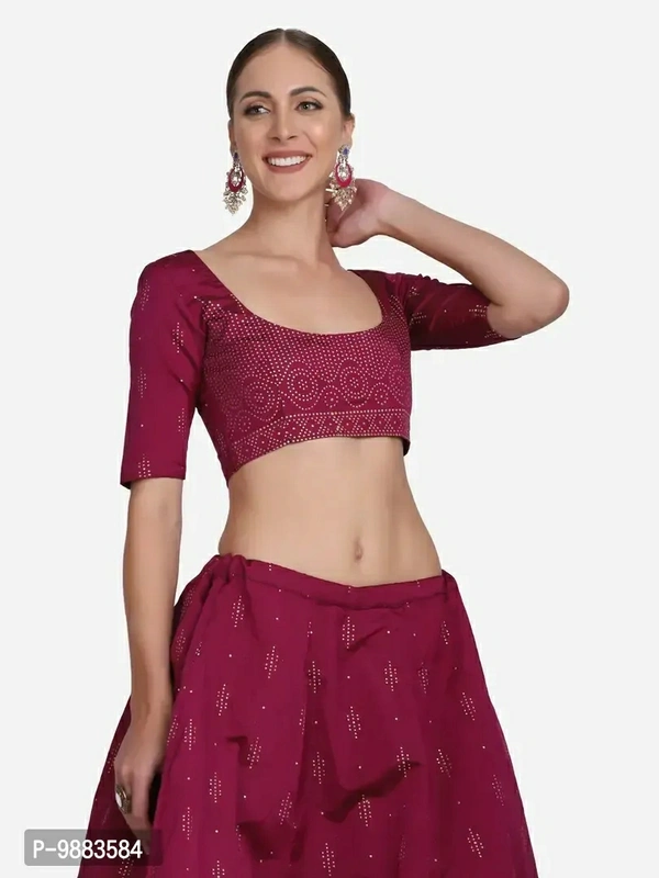Women  Art Silk Semi Stitched Lehenga Choli Fabric:  Art Silk Type:  Semi StitchedWaist: 32.0 - 40.0 (in inches)Bust: 32.0 - 40.0 (in inches)Within 6-8 business days However, to find out an actual date of delivery, please enter your pin code.null