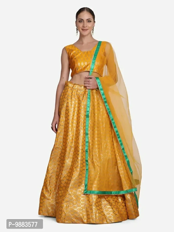 Women  Jacquard Semi Stitched Lehenga Choli Fabric:  Art Silk Type:  Semi StitchedWaist: 32.0 - 40.0 (in inches)Bust: 32.0 - 40.0 (in inches)Within 6-8 business days However, to find out an actual date of delivery, please enter your pin code.