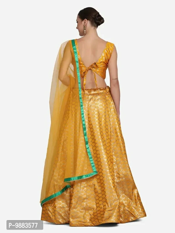 Women  Jacquard Semi Stitched Lehenga Choli Fabric:  Art Silk Type:  Semi StitchedWaist: 32.0 - 40.0 (in inches)Bust: 32.0 - 40.0 (in inches)Within 6-8 business days However, to find out an actual date of delivery, please enter your pin code.