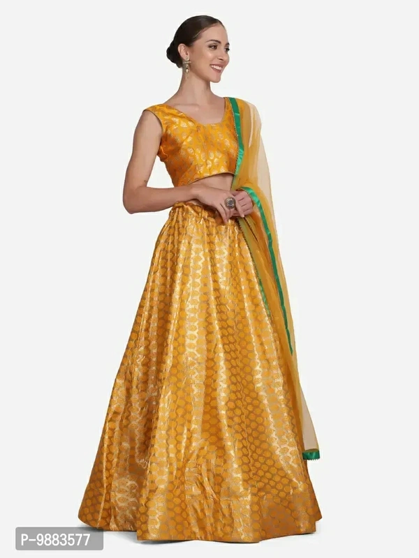 Women  Jacquard Semi Stitched Lehenga Choli Fabric:  Art Silk Type:  Semi StitchedWaist: 32.0 - 40.0 (in inches)Bust: 32.0 - 40.0 (in inches)Within 6-8 business days However, to find out an actual date of delivery, please enter your pin code.