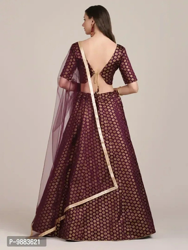 Women  Jacquard Semi Stitched Lehenga Choli Fabric:  Art Silk Type:  Semi StitchedWaist: 32.0 - 40.0 (in inches)Bust: 32.0 - 40.0 (in inches)Within 6-8 business days However, to find out an actual date of delivery, please enter your pin code.