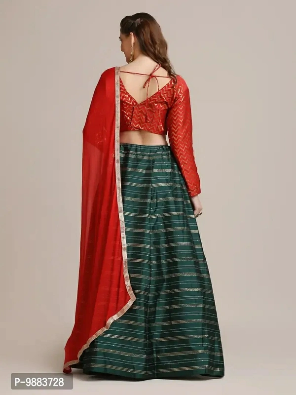 Women  Jacquard Semi Stitched Lehenga Choli Fabric:  Art Silk Type:  Semi StitchedWaist: 32.0 - 40.0 (in inches)Bust: 32.0 - 40.0 (in inches)Within 6-8 business days However, to find out an actual date of delivery, please enter your pin code.