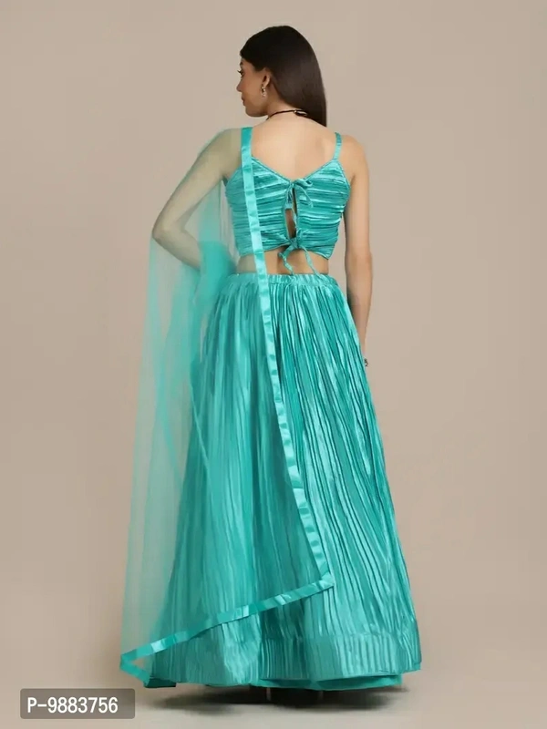 Women  Satin Silk Semi Stitched Lehenga Choli Fabric:  Satin Silk Type:  Semi StitchedWaist: 32.0 - 40.0 (in inches)Bust: 32.0 - 40.0 (in inches)Within 6-8 business days However, to find out an actual date of delivery, please enter your pin code.null - Navy Blue