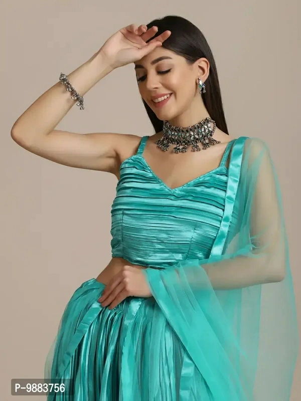 Women  Satin Silk Semi Stitched Lehenga Choli Fabric:  Satin Silk Type:  Semi StitchedWaist: 32.0 - 40.0 (in inches)Bust: 32.0 - 40.0 (in inches)Within 6-8 business days However, to find out an actual date of delivery, please enter your pin code.null - Navy Blue