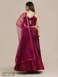 Women  Satin Silk Semi Stitched Lehenga Choli Fabric:  Satin Silk Type:  Semi StitchedWaist: 32.0 - 40.0 (in inches)Bust: 32.0 - 40.0 (in inches)Within 6-8 business days However, to find out an actual date of delivery, please enter your pin code.null