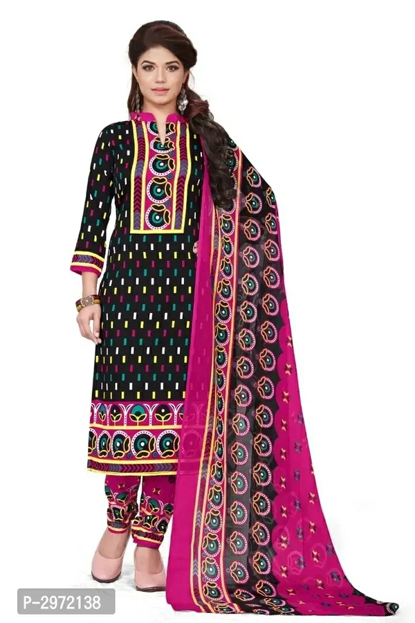 Black Printed Crepe Dress Material with DupattaTop Length: 2.25 (in metres)Bottom Length: 2.0 (in metres)Dupatta Length: 2.0 (in metres)Within 6-8 business days However, to find out an actual date of delivery, please enter your pin code.Black Printed Crepe Dress Material with Dupatta
